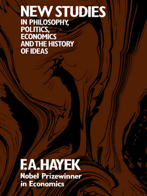 cover image of New Studies in Philosophy, Politics, Economics and the History of Ideas